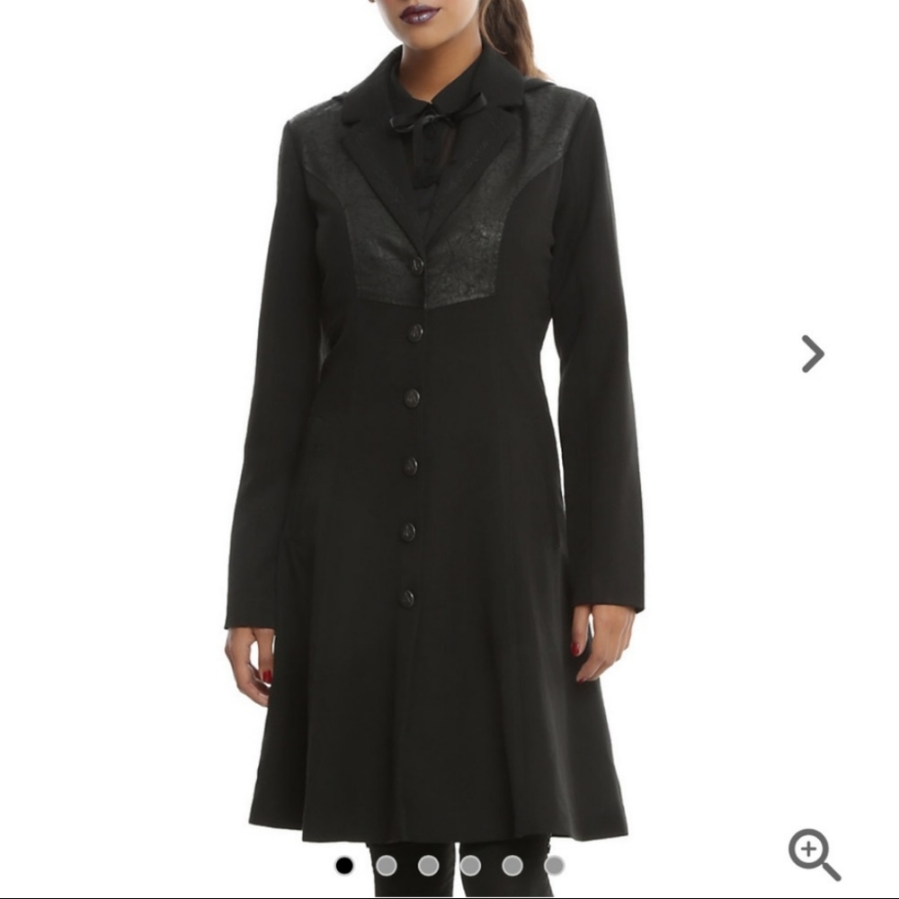 Harry Potter Hot Topic Deadly Hallows Black Button Up Jacket Size XS~No Hood